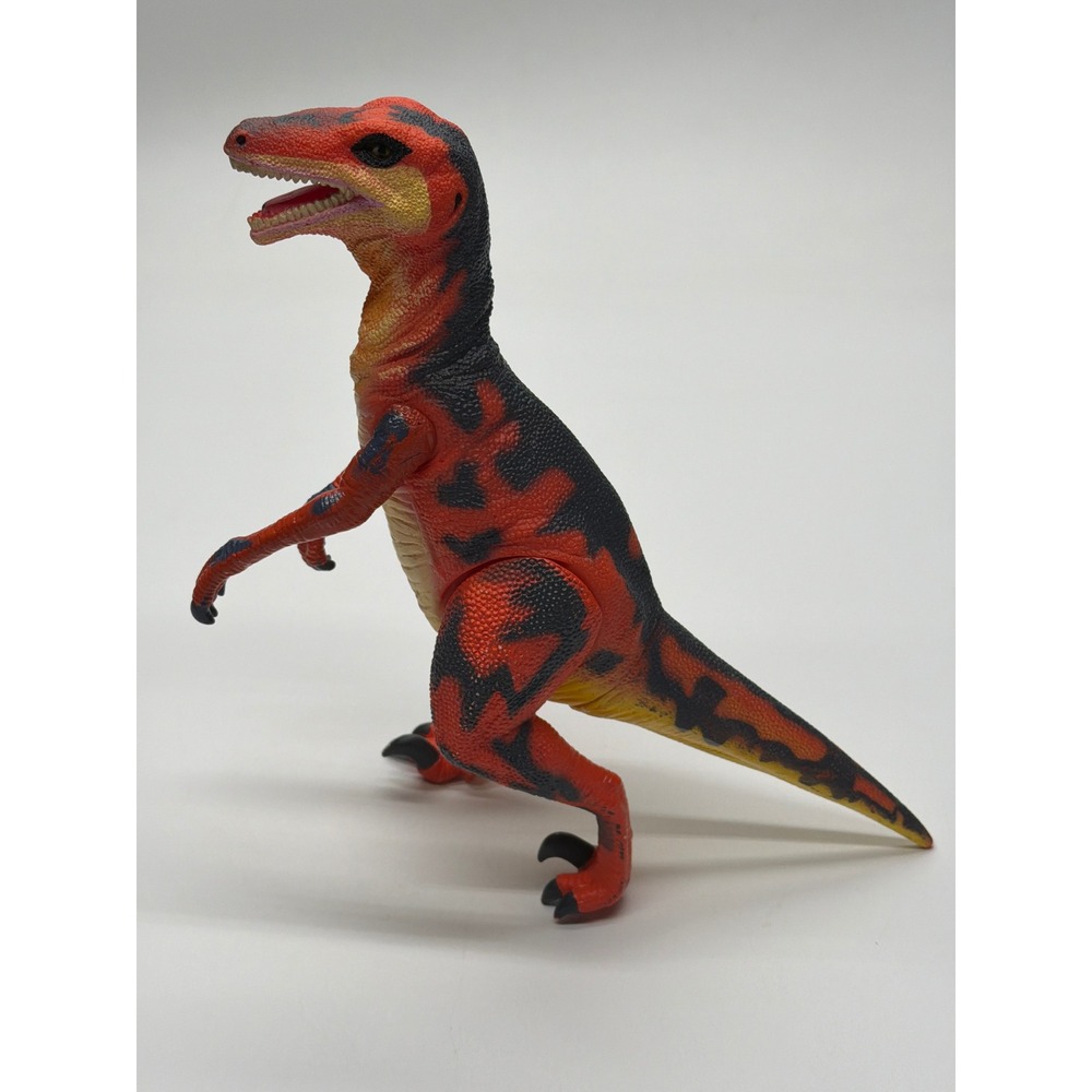 Vintage‎ 1992 MT China Velociraptor Dinosaur Action Figure Red Black 12 Inch - Picture 4 of 8